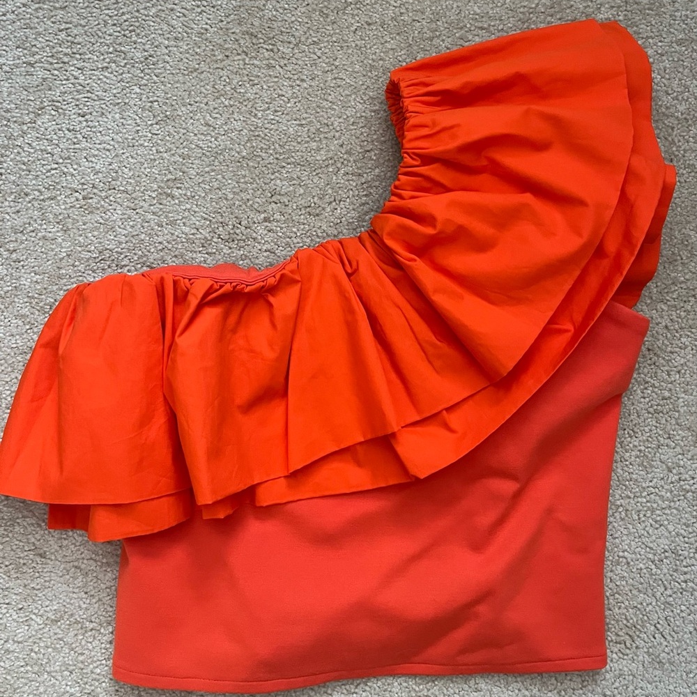 New with Tags! Small Anthropologie One Shoulder Ruffle Top